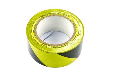 Bild Varningstape gul/svart 5 cm bred