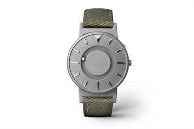Bild Armbandsur Bradley Silver olivgrönt canvasarmband